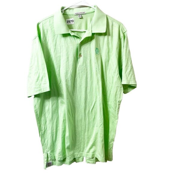 Peter Millar Other - Peter Millar Mens Green Polo Shirt XL Golf Embroidered Button Short Sleeve Top